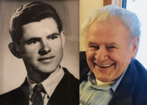 Side by side picture of young and old Louie Szendrei