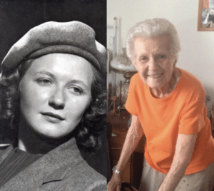 Picture of young and old side by side of Sylvia Anne Deresh Nee Masyk